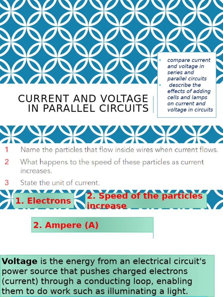 Current And Voltage In Parallel Circuits | PDF | Series And Parallel Circuits | Voltage