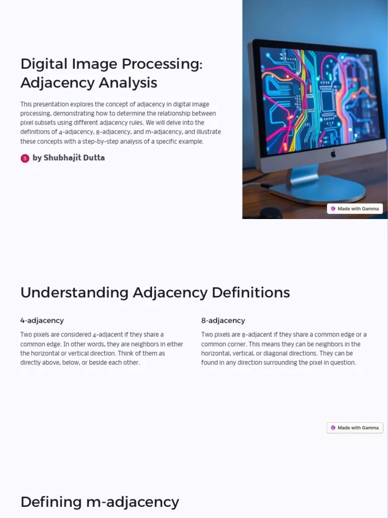 Digital Image Processing Adjacency Analysis | PDF | Image Segmentation ...