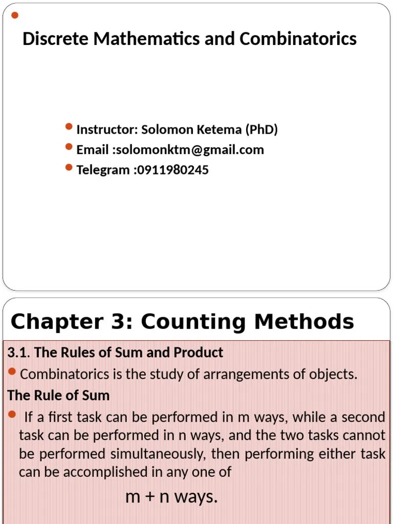 Chapter 3 Discrete Mathematics And Combinatorics | PDF | Function ...