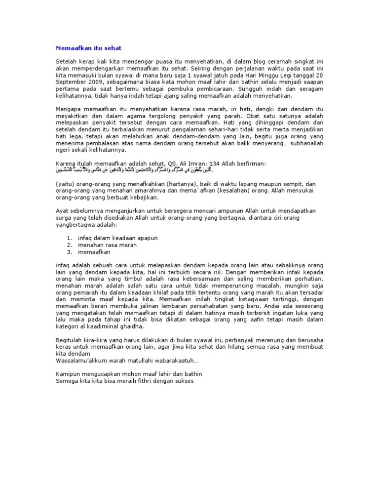 Memaafkan Itu Sehat | PDF