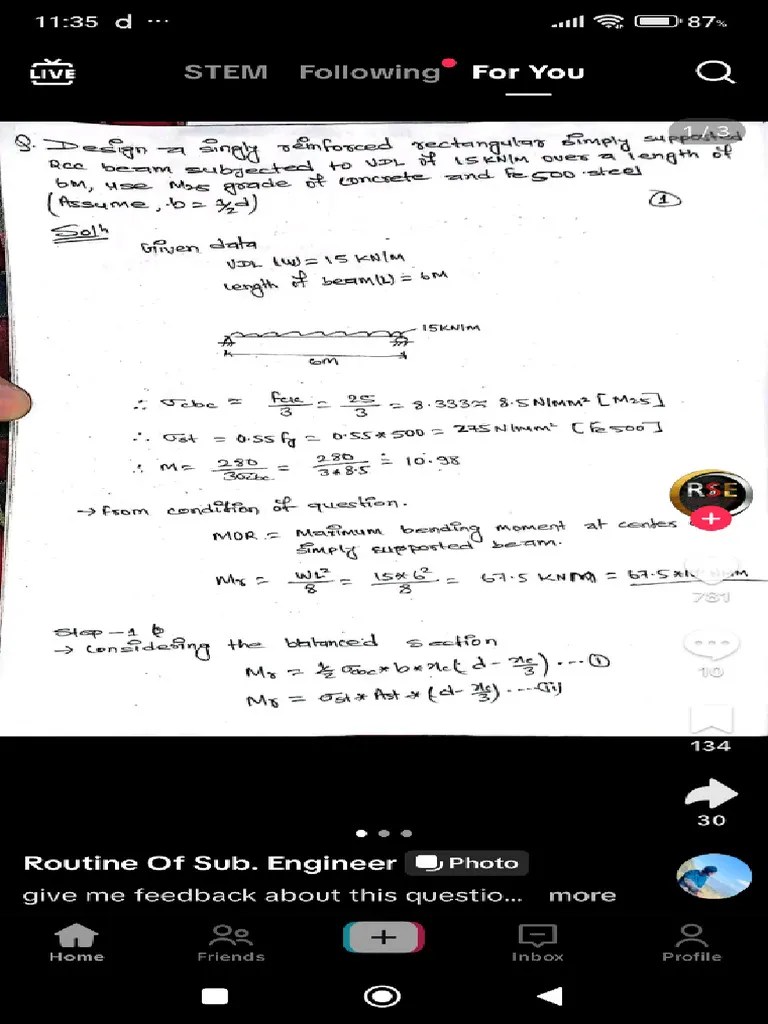 Singly Reinforced Beam | PDF