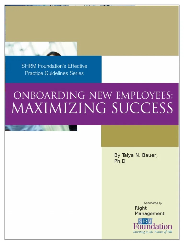 Onboarding New Employees Maximizing Success PDF | PDF | Human Resource ...
