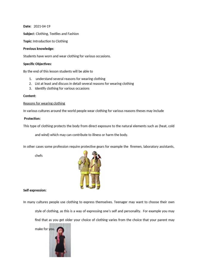 Clothing Textiles And Fashion Pdf