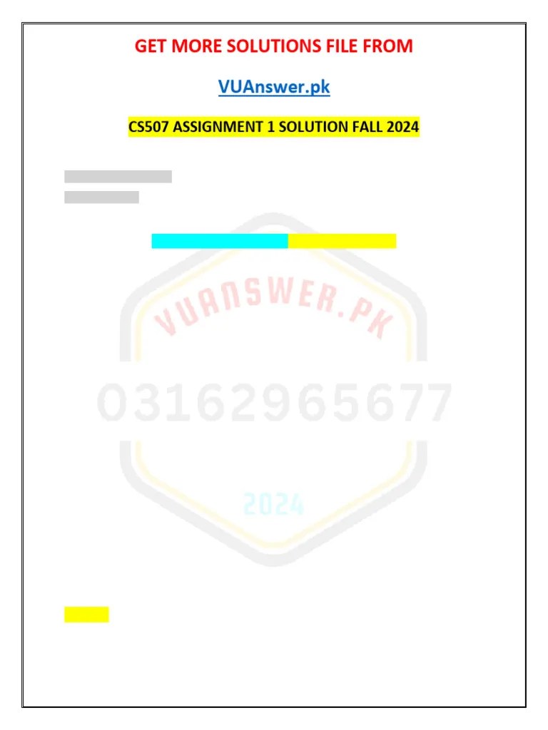 CS507 Assignment 1 Solution Fall 2024 | PDF | Customer Relationship Management | Point Of Sale