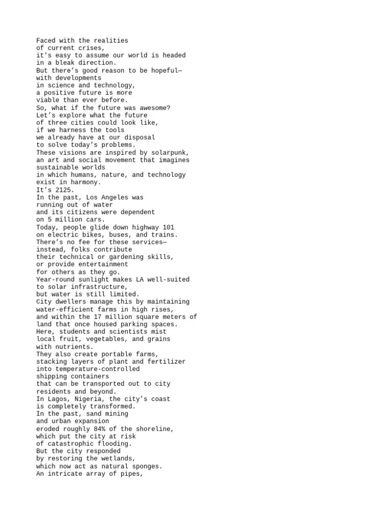 (English) What Earth In 2125 Could Look Like - Iseult Gillespie ...