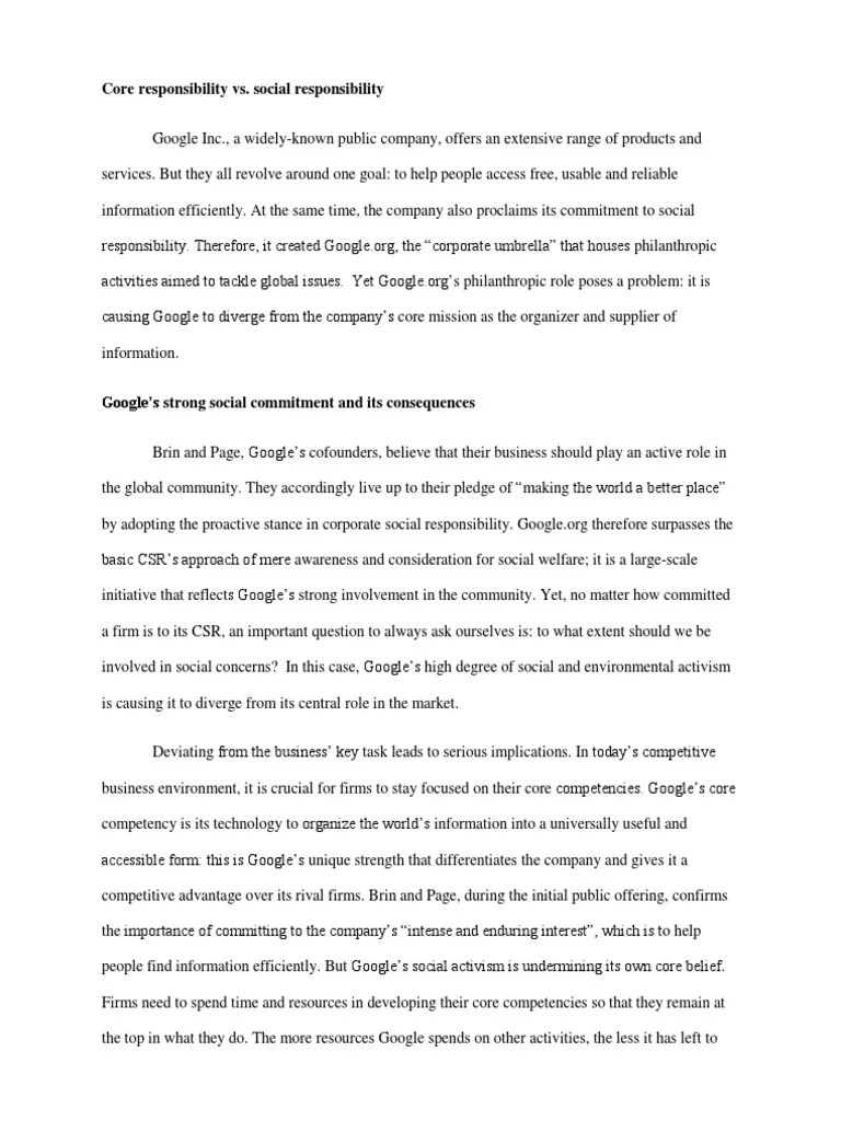 Case Study | PDF | Corporate Social Responsibility | Philanthropy