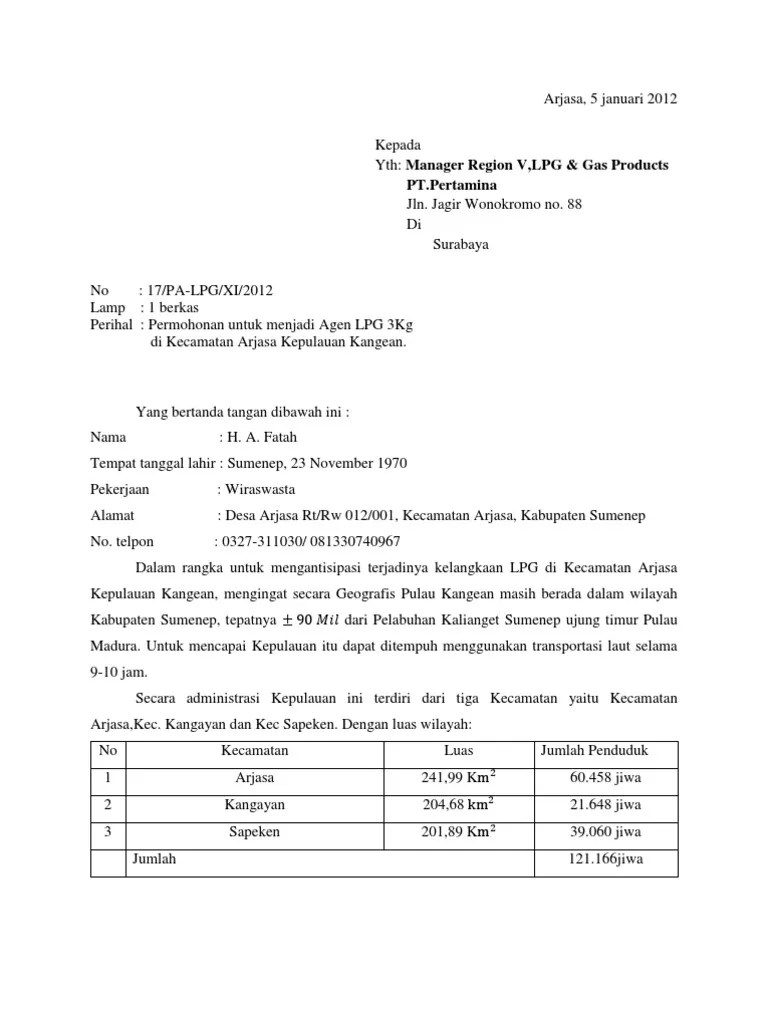 Tabung gas lpg berukuran 3 kg ditata di agen gas pancoran mas, depok, jawa. Contoh Surat Keterangan Usaha Lpg Nusagates