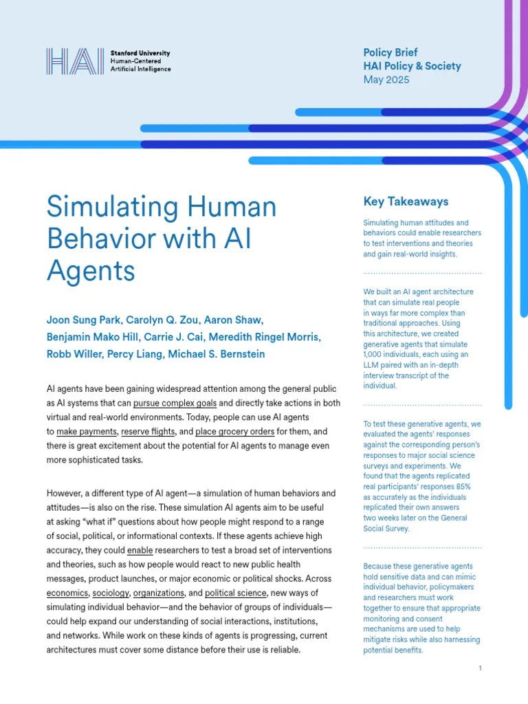 Generative Agents For Human Behavior Simulation Pdf Artificial