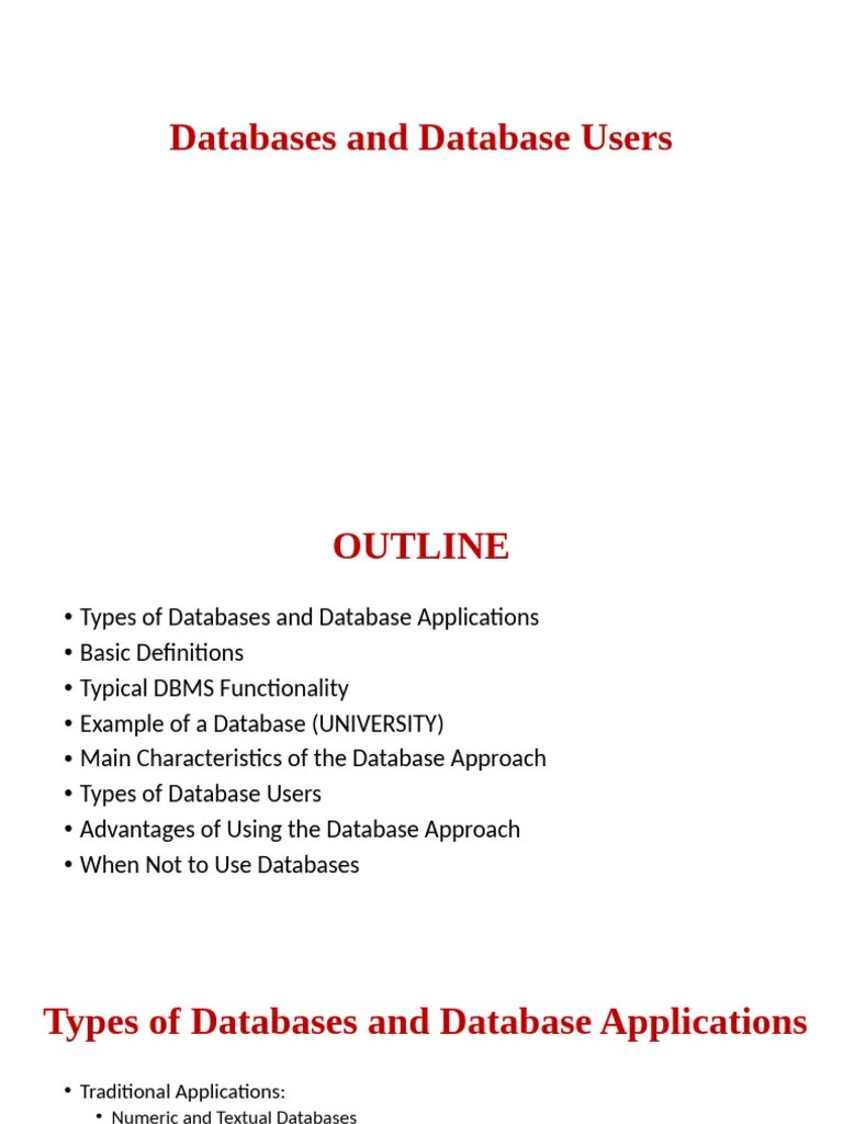 Chapter 1 Databases And Database Users | PDF | Databases | Data Model