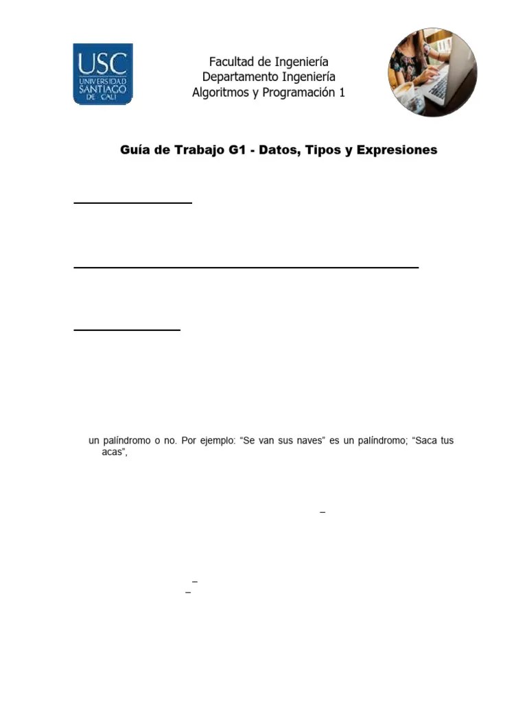 Guia 1 Algoritmos Y Programacion Usc | PDF | Programación De ...