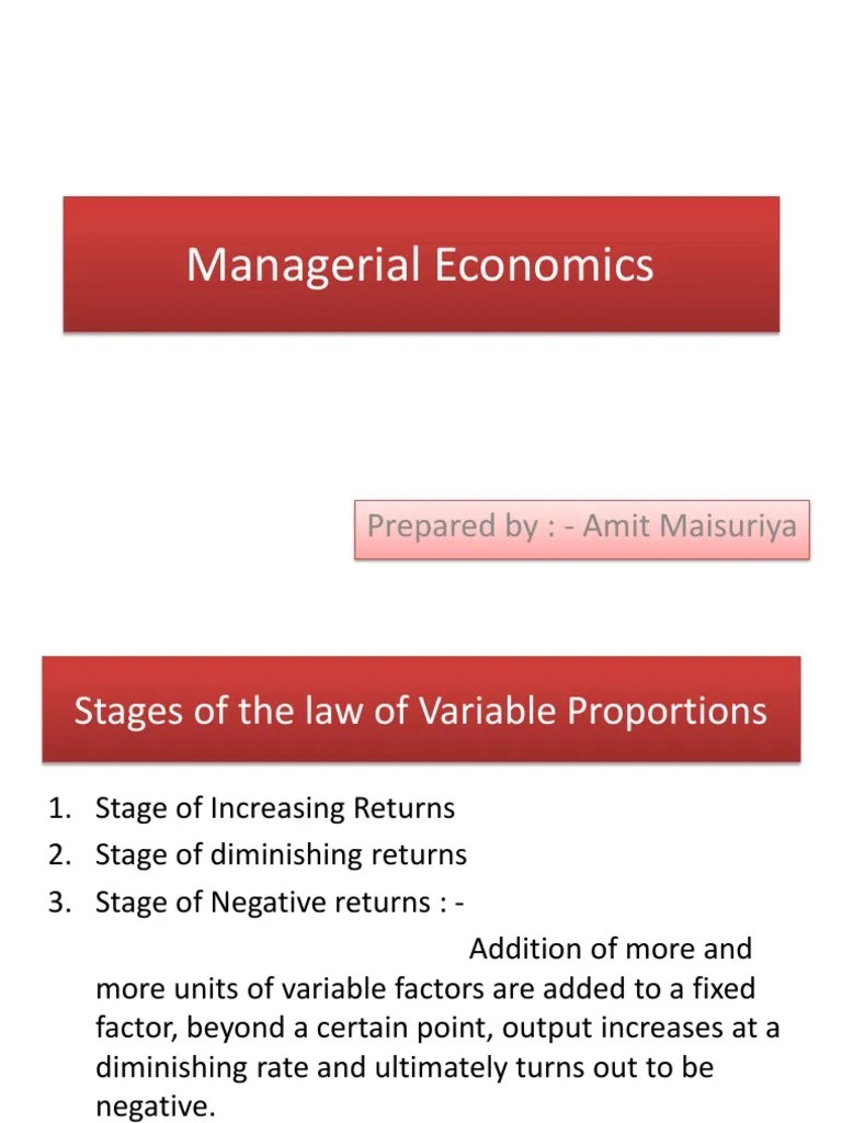 Managerial Economics: Prepared By: - Amit Maisuriya | PDF | Labour ...