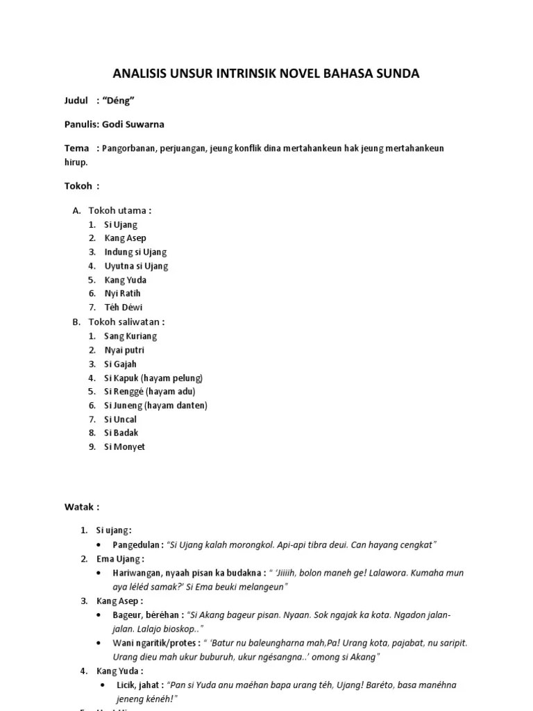 Novel Bahasa Sunda (Deng) | PDF