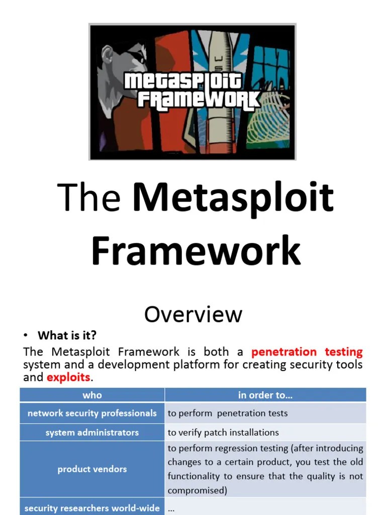 The Metasploit Framework | PDF | Information Technology | Operating ...