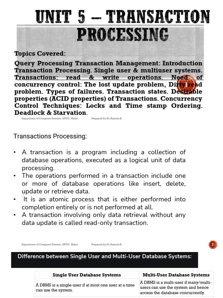 Transaction Processing Class Pdf Pdf Database Transaction Databases