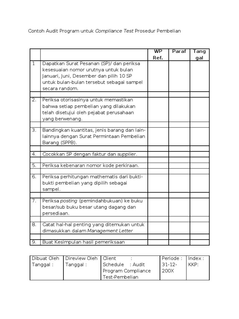 Latihan psikotes online untuk ujian psikotes kerja contoh soal tes psikometri tes iq logika matematika psikotes numerik abstrak deret angka psikotes aritmatika matrik. Contoh Program Audit