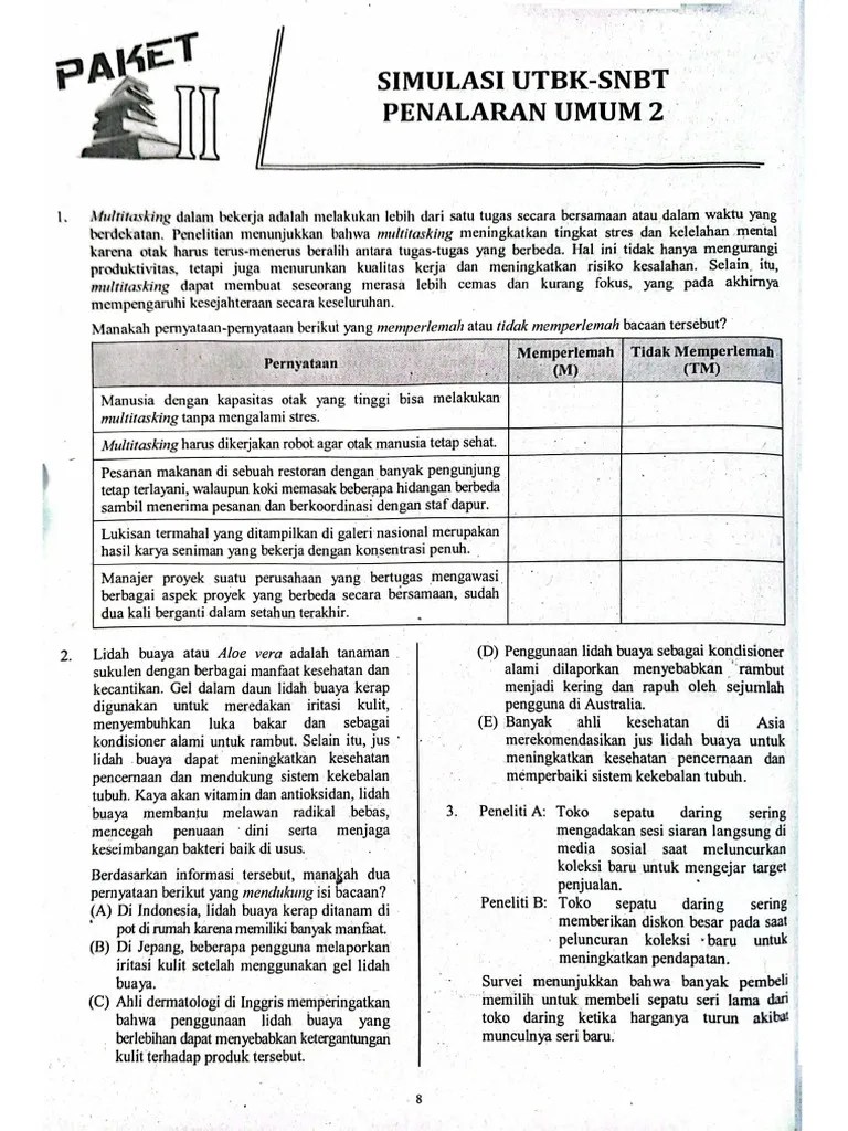 Materi Utbk Pu Dan Pbm Pdf