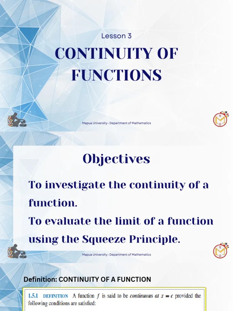 Lesson 3 - Continuity Of A Function | PDF | Function (Mathematics ...