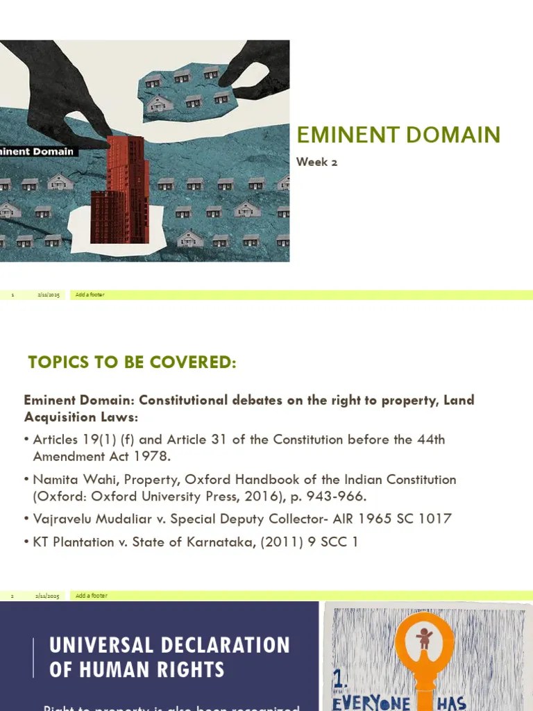 Main PPT - Eminent Domain | PDF | Eminent Domain | Government