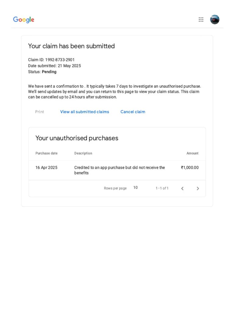 Unauthorised Transactions Pdf