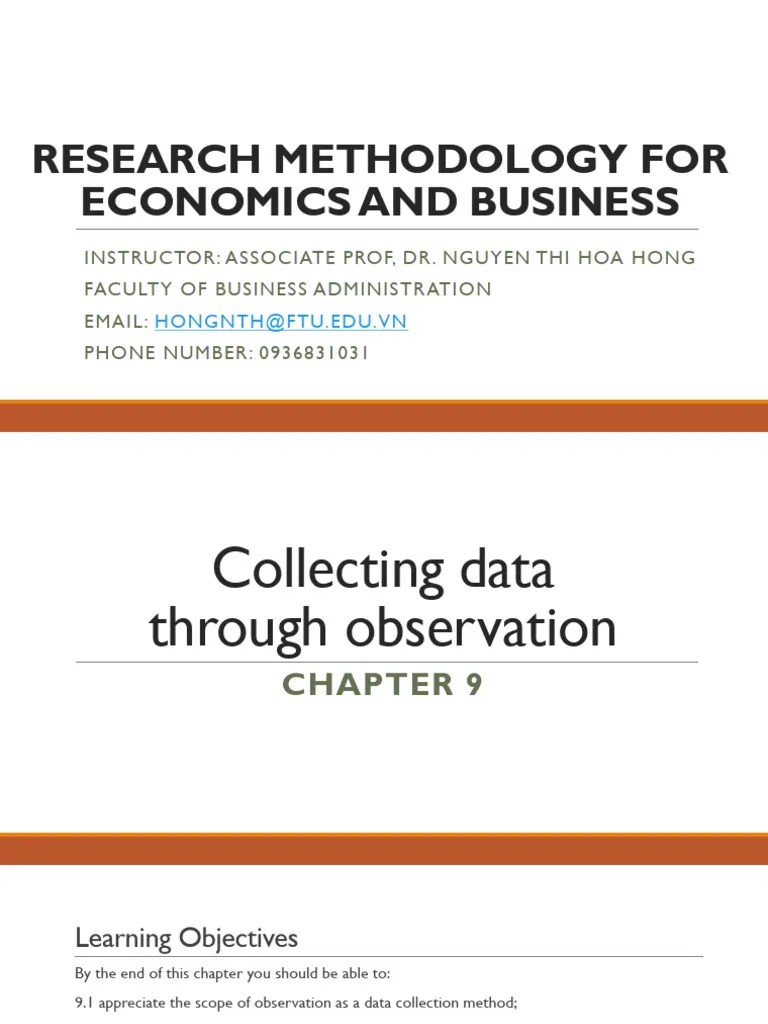 Chapter 9 - Collecting Data Through Observation | PDF | Data | Cognition