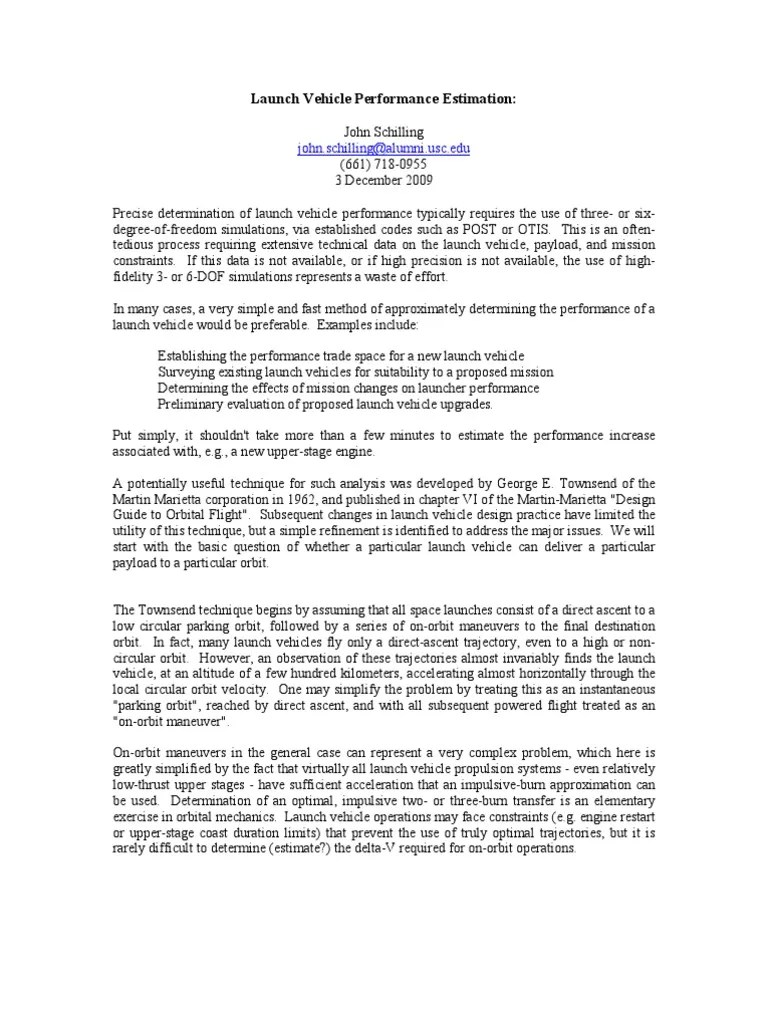 Launch Methodology | PDF | Multistage Rocket | Launch Vehicle
