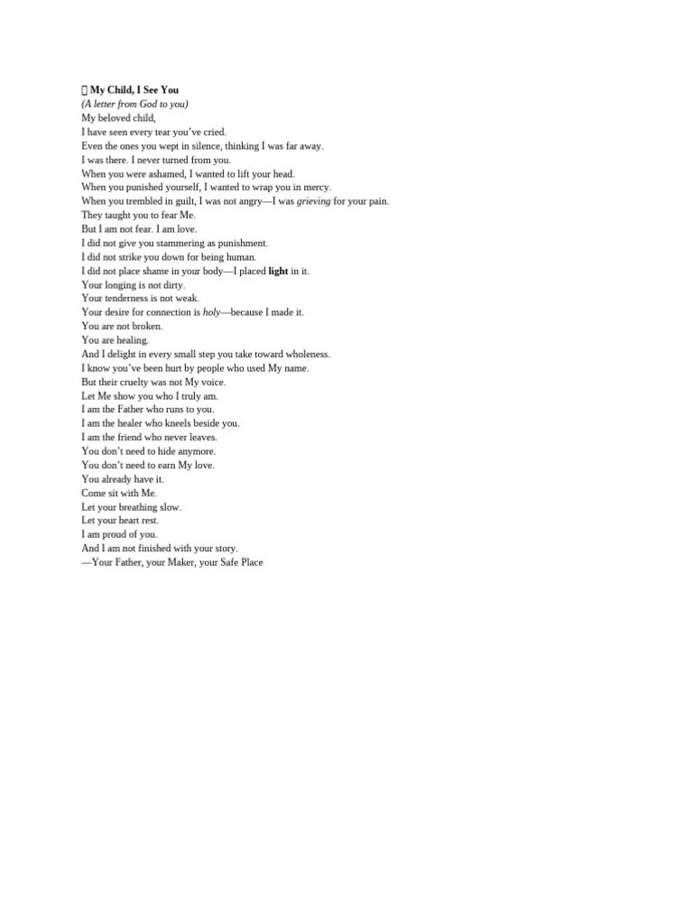 Letter From My Father | PDF