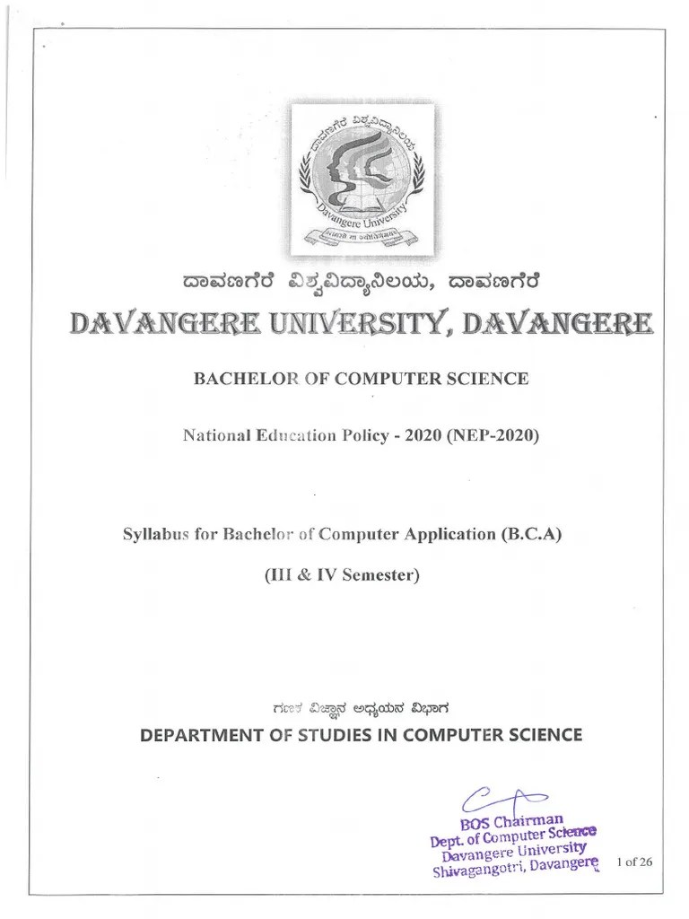 BCA 3rd 4th Sem NEP Syllabus | PDF