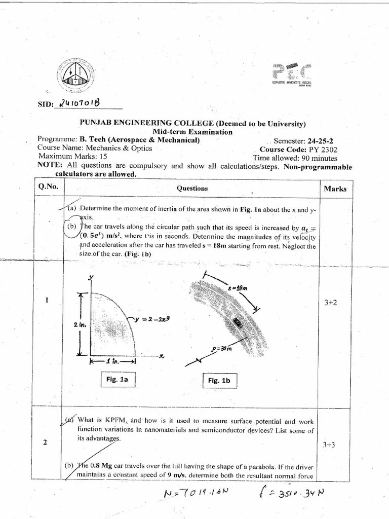 Physics Mid Sem Pdf