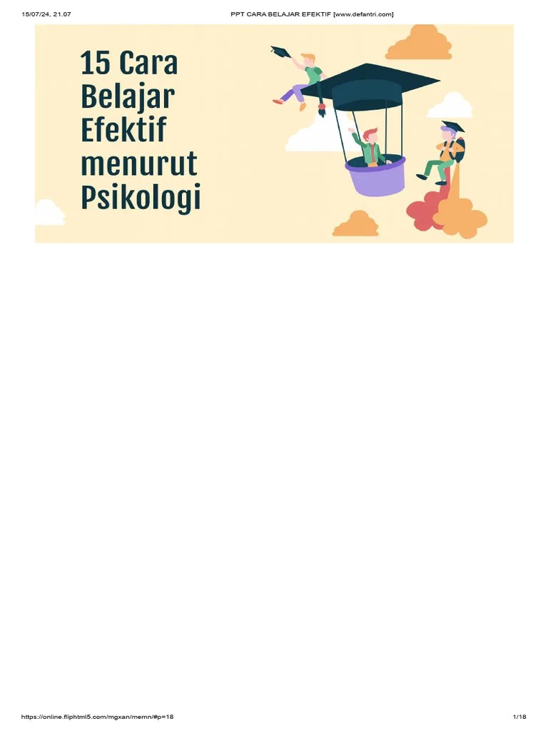 Cara Belajar Efektif (WWW - Defantri.com) | PDF