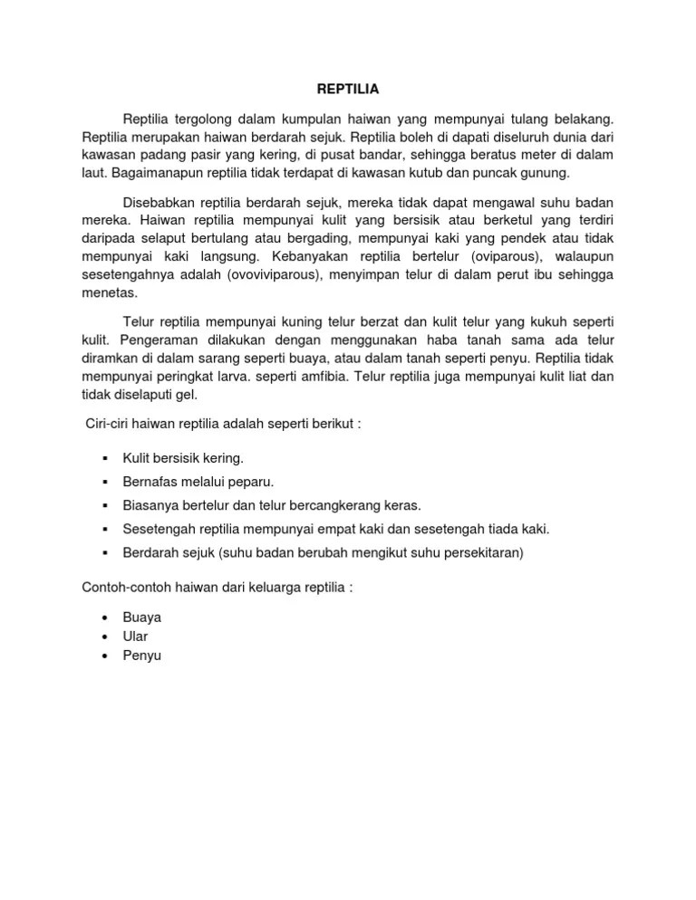 Amfibia adalah ektotermik (berdarah sejuk), vertebrata tetrapod (empat anggota) kelas amfibia. Reptilia Pdf