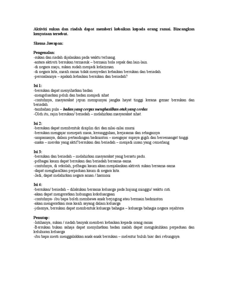 Amalan yang menyihatkan seperti berjoging, berkhemah mahupun sukan ekstrem seperti aktiviti terjunan udara mampu meningkatkan kadar kecergasan dan . Kebaikan Sukan Pdf