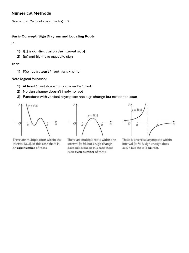 Lecture Notes Numerical Methods | PDF