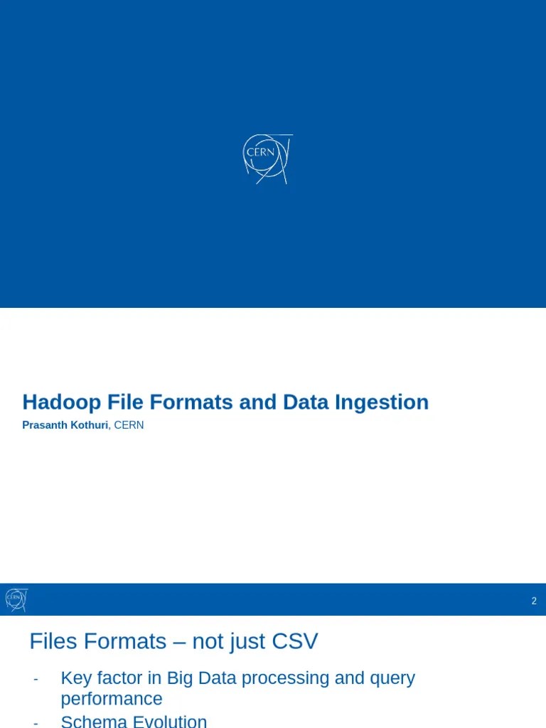 Hadoop File Formats And Data Ingestion | PDF | Apache Hadoop | Comma ...