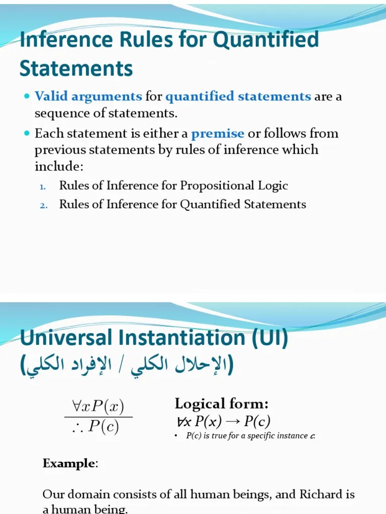 Lecture 6 (Inference Predicates + Proofs Intro) | PDF | Theorem ...