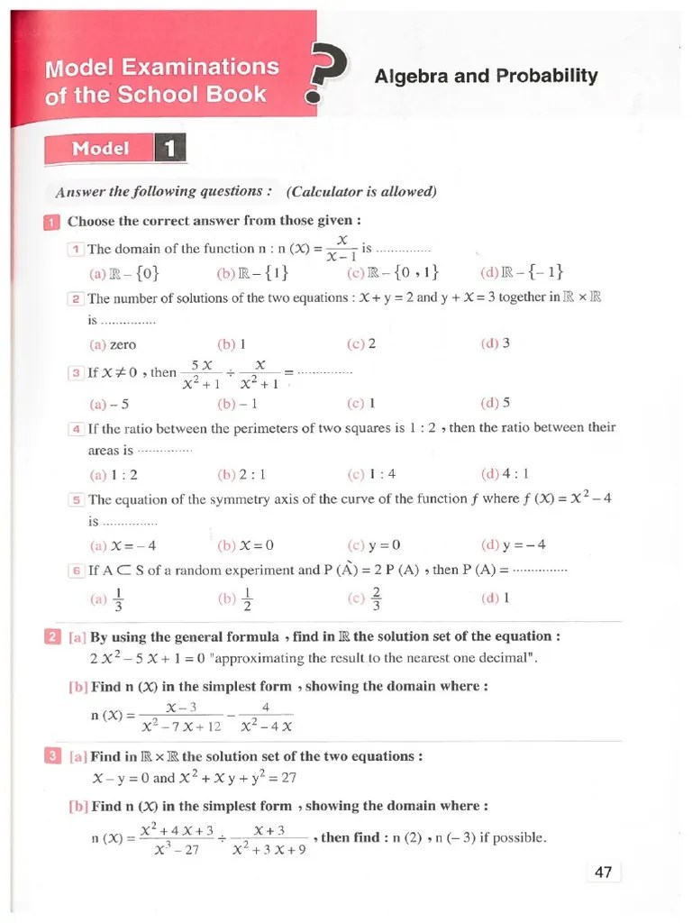 Algebra 6 Models Pdf