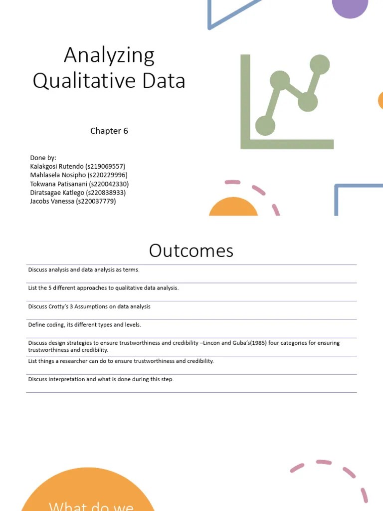 Chapter 6 Analyzing Qualitative Data | PDF | Qualitative Research | Research Methods