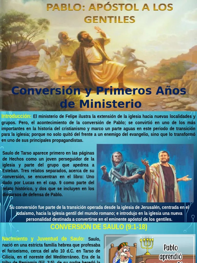 Conversión Y Primeros Años De Pablo Pdf Pablo El Apóstol Bernabé