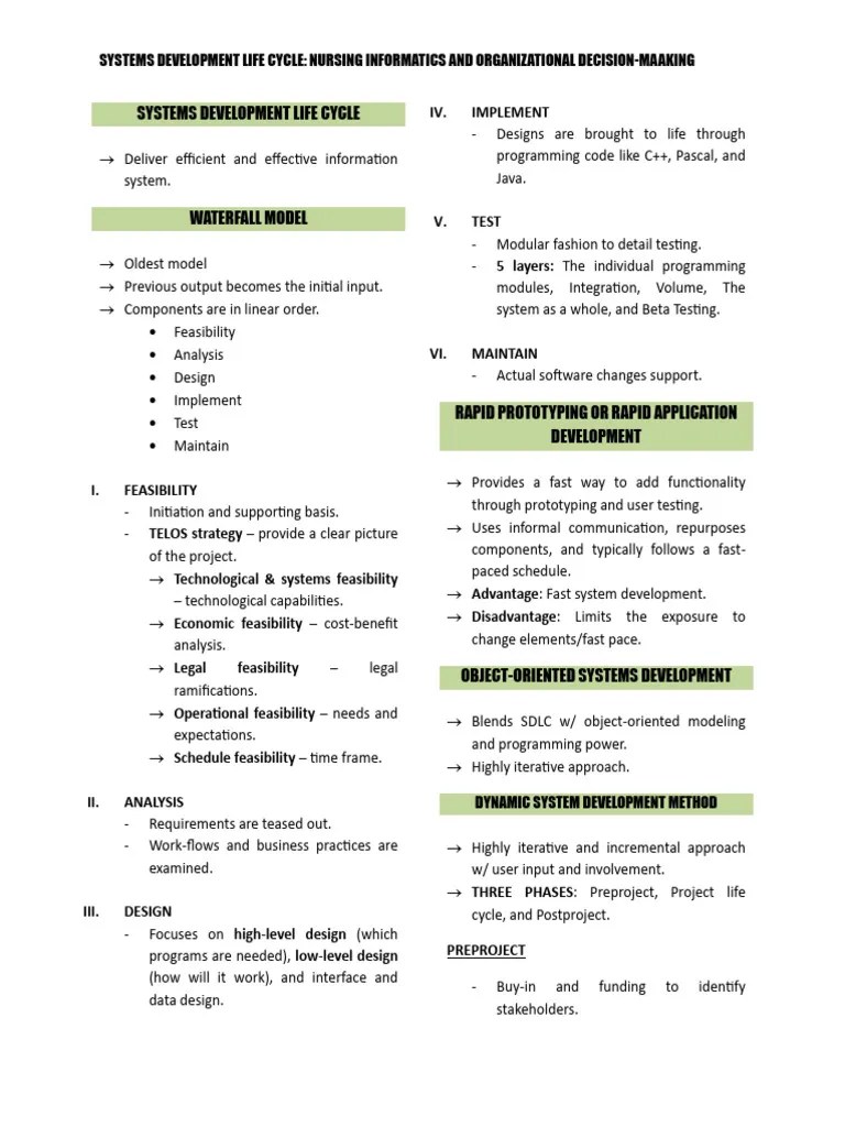 Systems Development Life Cycle Pdf Software Development Process