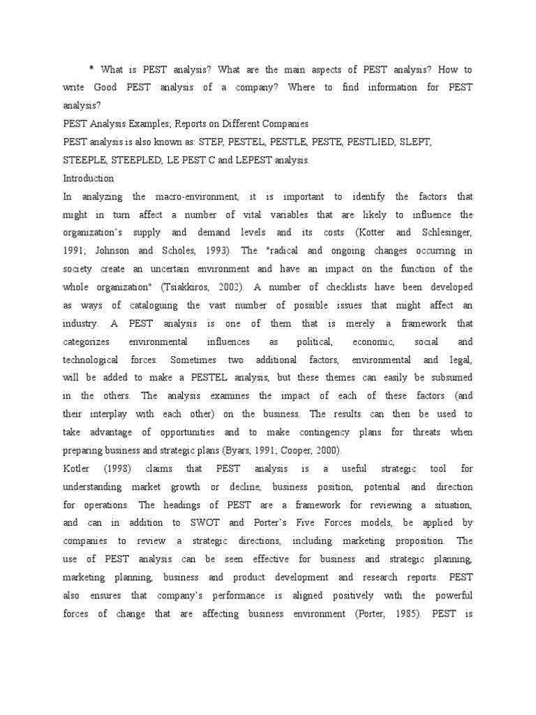 What Is PEST Analysis | PDF | Strategic Management | Demand