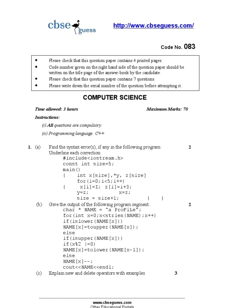 Iind Term December Class Xii Cs | PDF | Data Management | Areas Of Computer Science