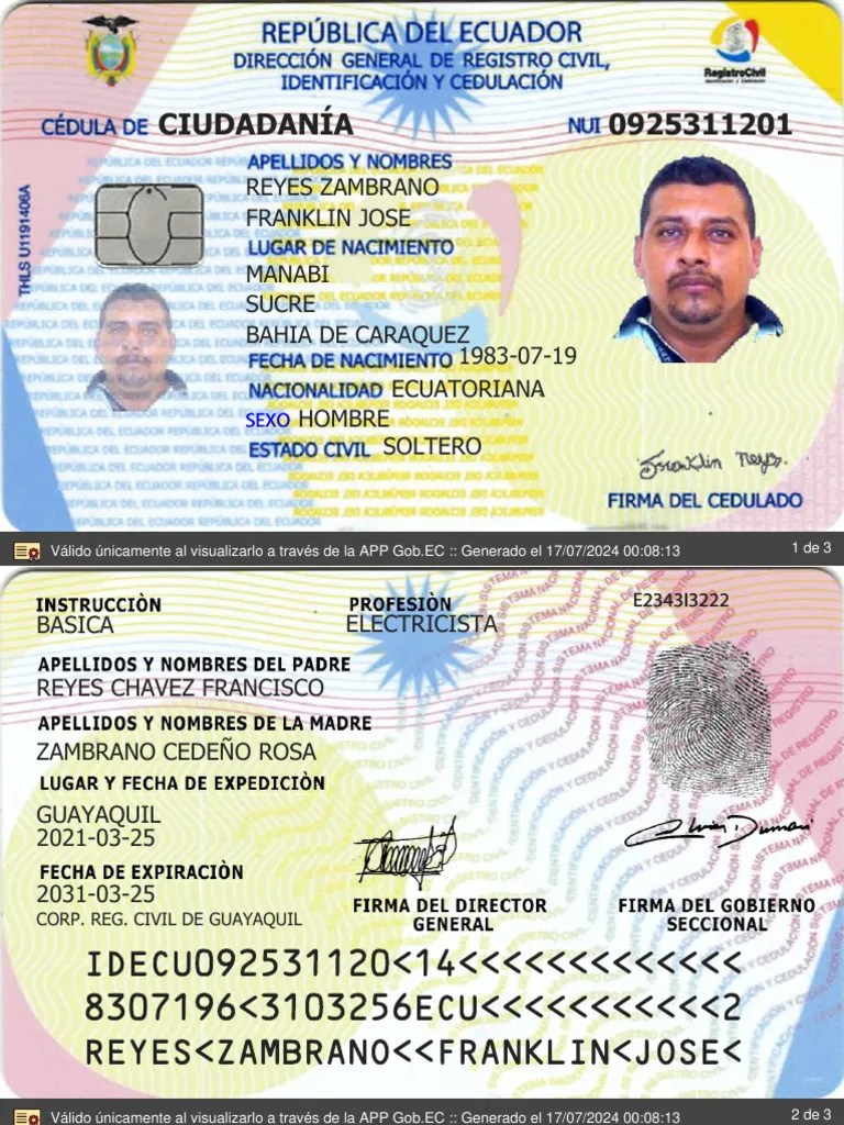 Cedula Digital Pdf