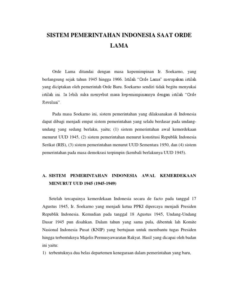 Sistem Ekonomi Indonesia Sejak Awal Kemerdekaan Sampai Sekarang