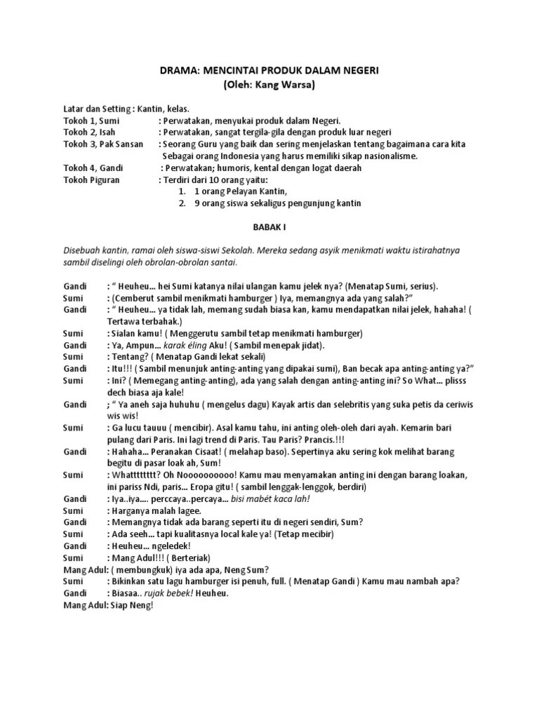 Naskah Drama Sumpah Pemuda 4 Orang – Ini