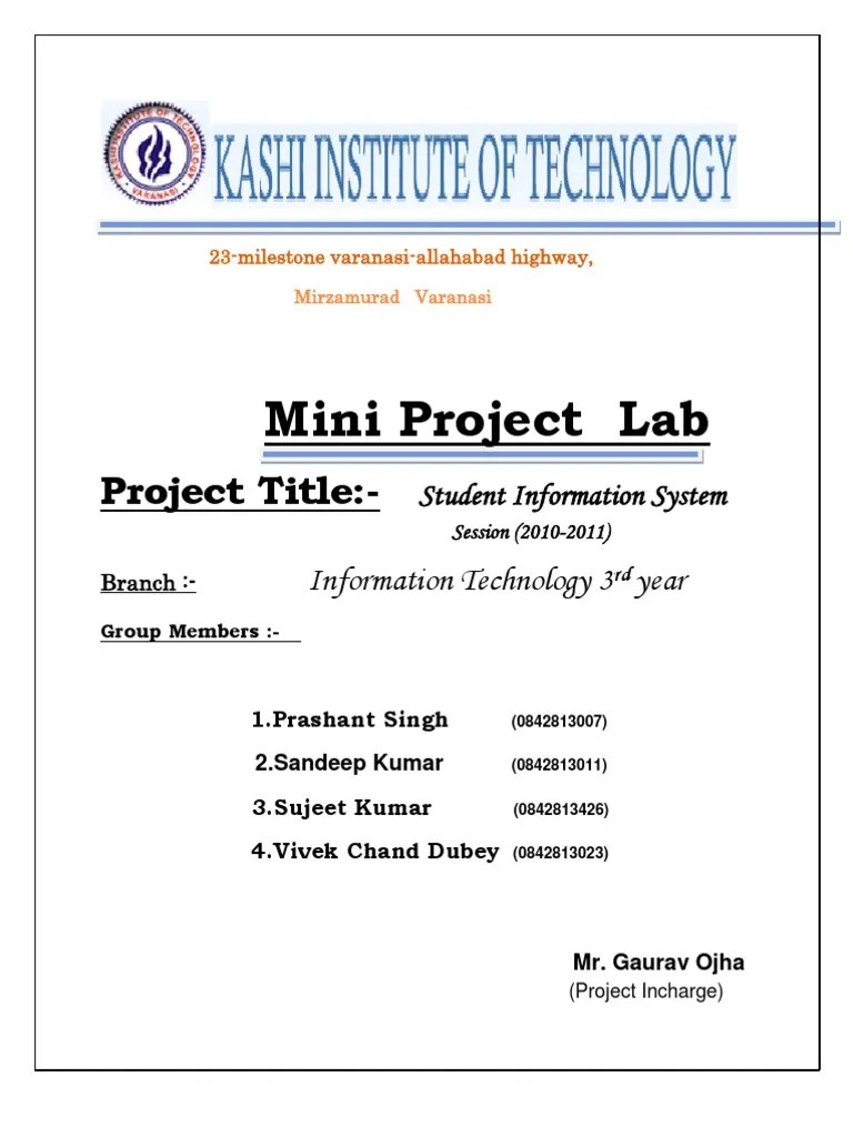 Student Database Management System | PDF | Feasibility Study ...