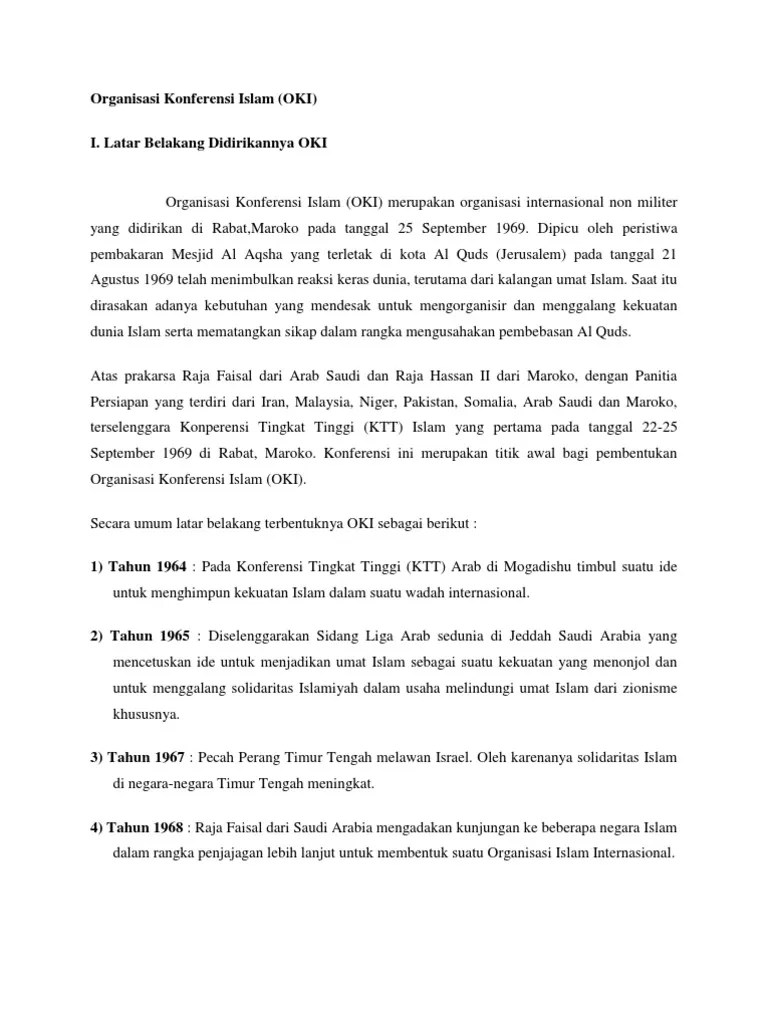 Organisasi Konferensi Islam (OKI) | PDF