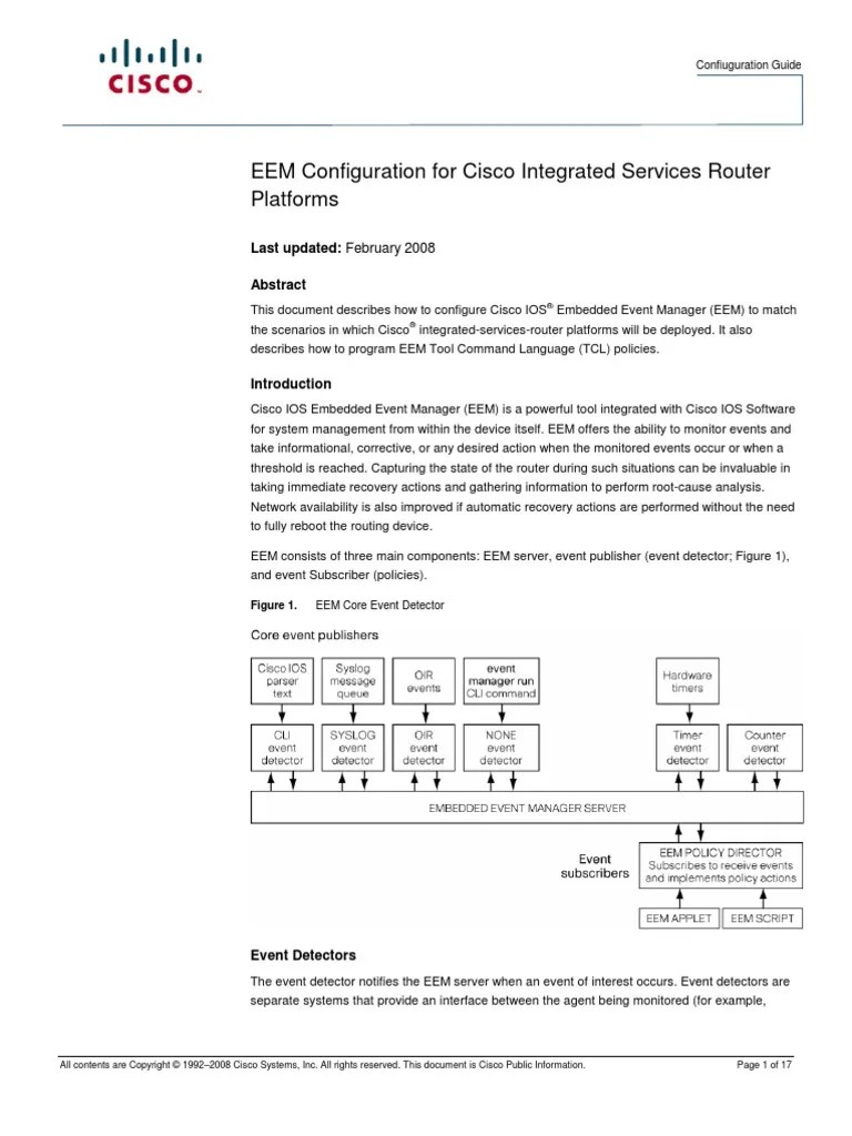 Config Guide Eem Configuration For Cisco Integrated Services Router ...