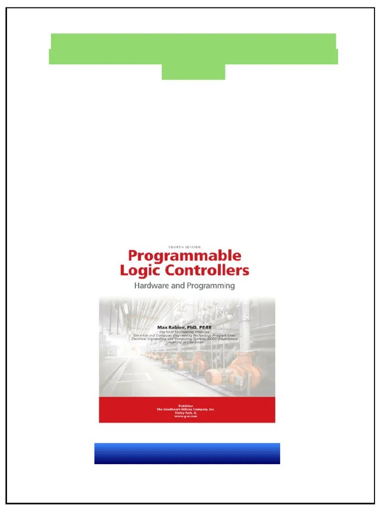 Programmable Logic Controllers Hardware And Programming 4th Edition Max Rabiee Full Digital ...