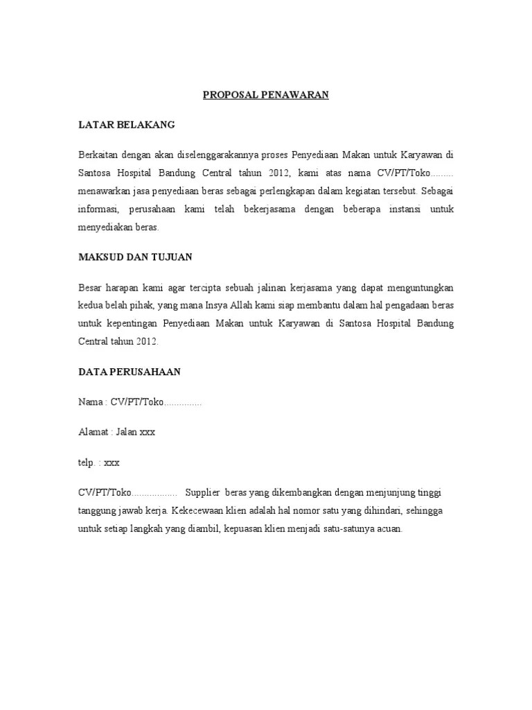 Surat penawaran baju · contoh surat masuk penawaran kerjasama . Contoh Proposal Penawaran Kerjasama Pdf