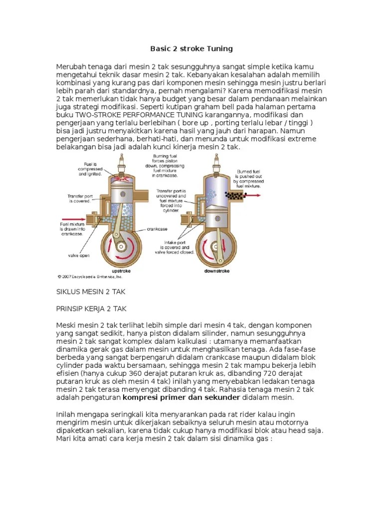 Yaitu two stroke performance tuning dan modern engine tuning (4tak). Two Stroke Performance Tuning Graham Bell Bahasa Indonesia