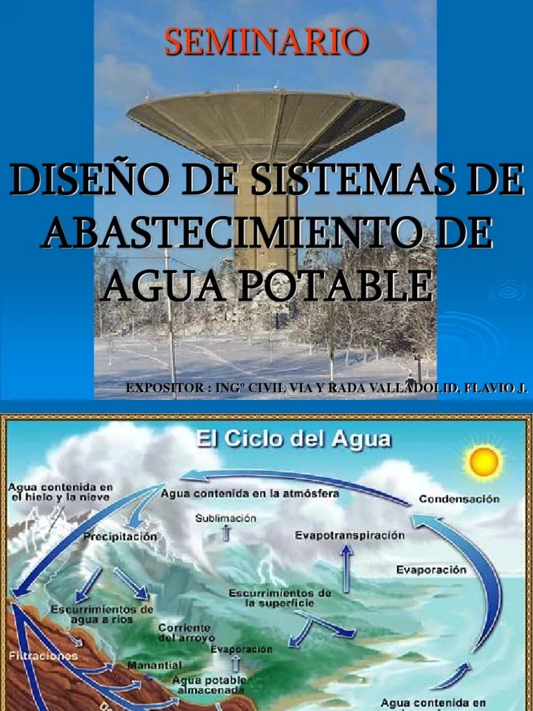 DISEÑO DE SISTEMAS DE AGUA POTABLE | PDF | Descarga (hidrología) | Agua Subterránea